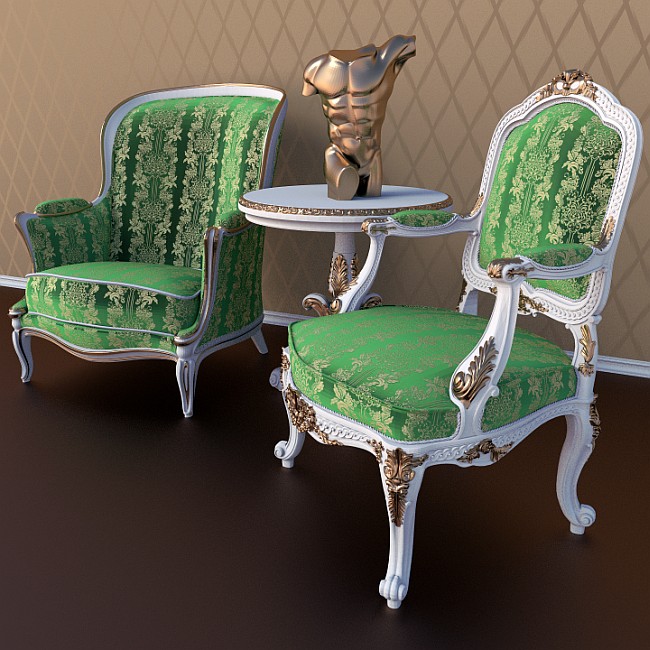 Antique Chairs set preview image 1